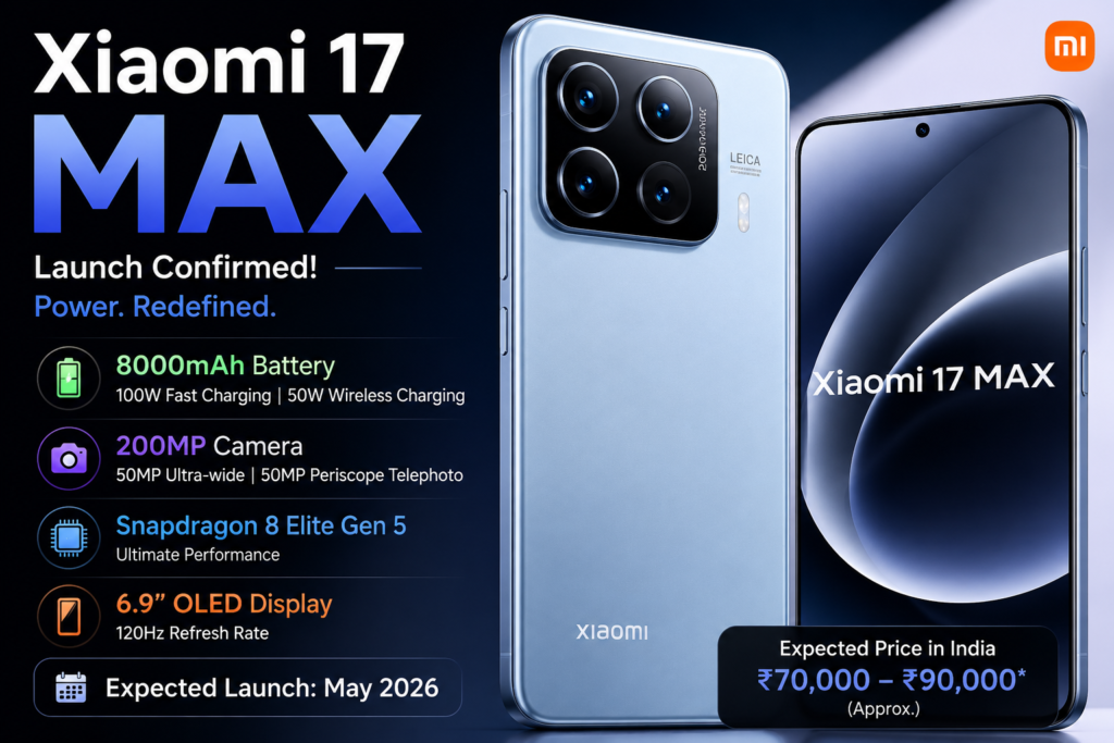 Xiaomi 17 max launch